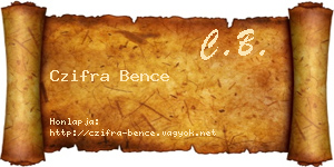 Czifra Bence névjegykártya